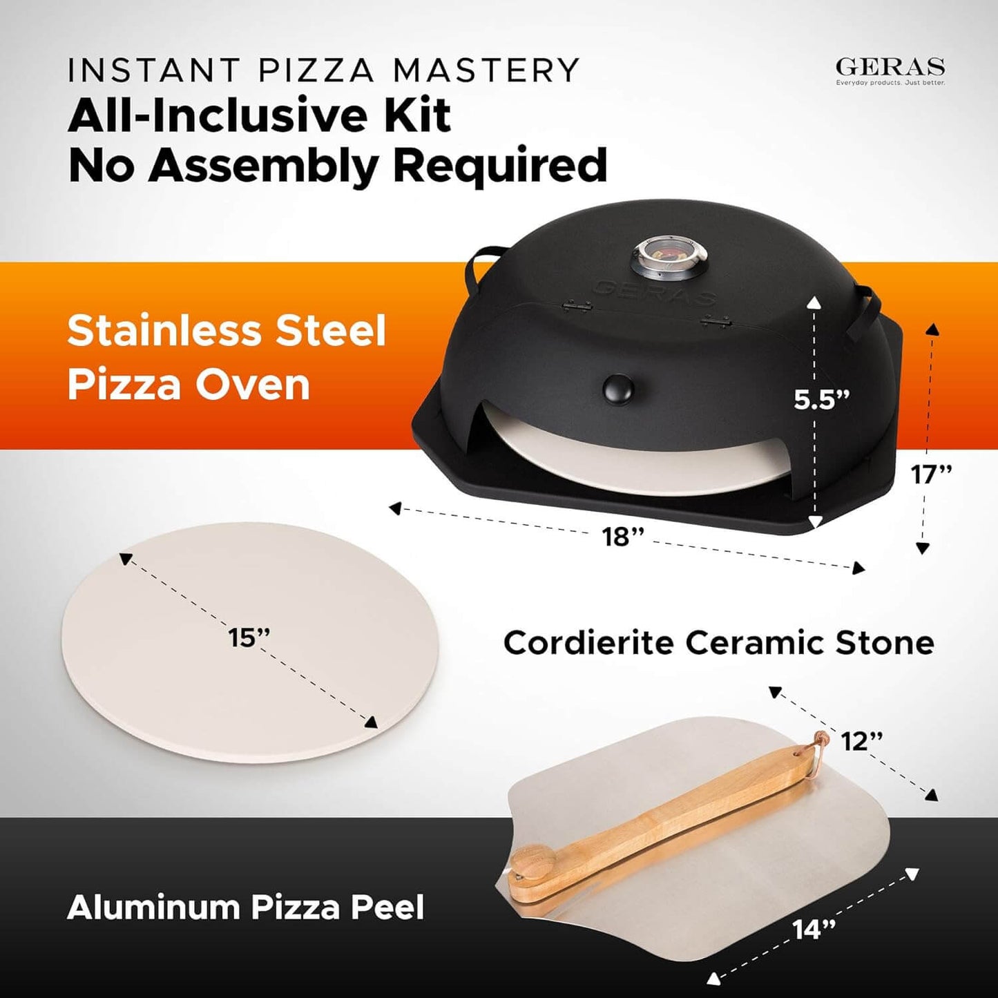 HeatGuard Pro Geras Pizza Oven for Grill