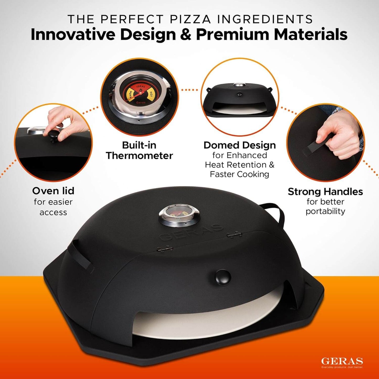 HeatGuard Pro Geras Pizza Oven for Grill