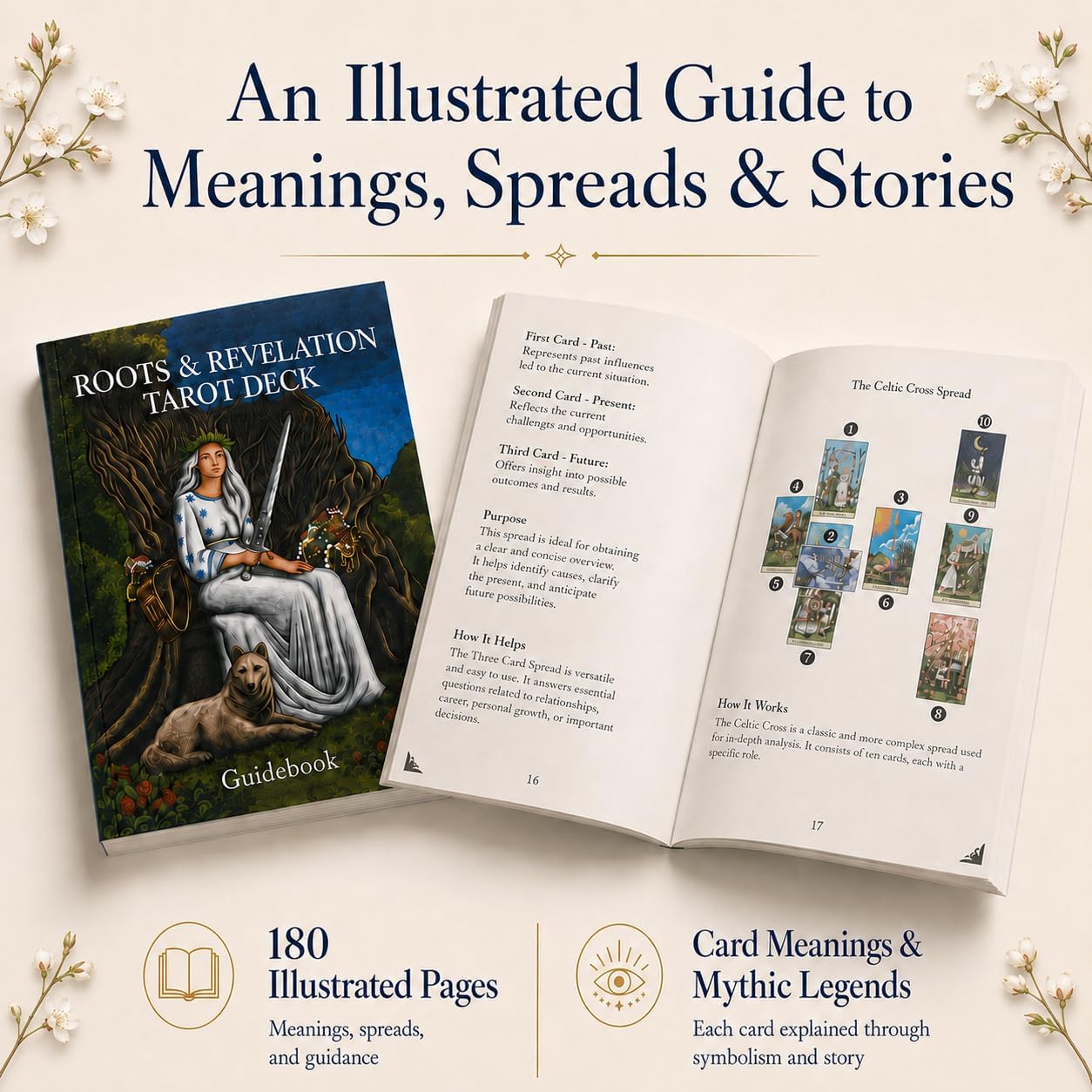 Geras Tarot Cards Deck with Guidebook, 78 Original Tarot Cards Inspired by East European Folklore