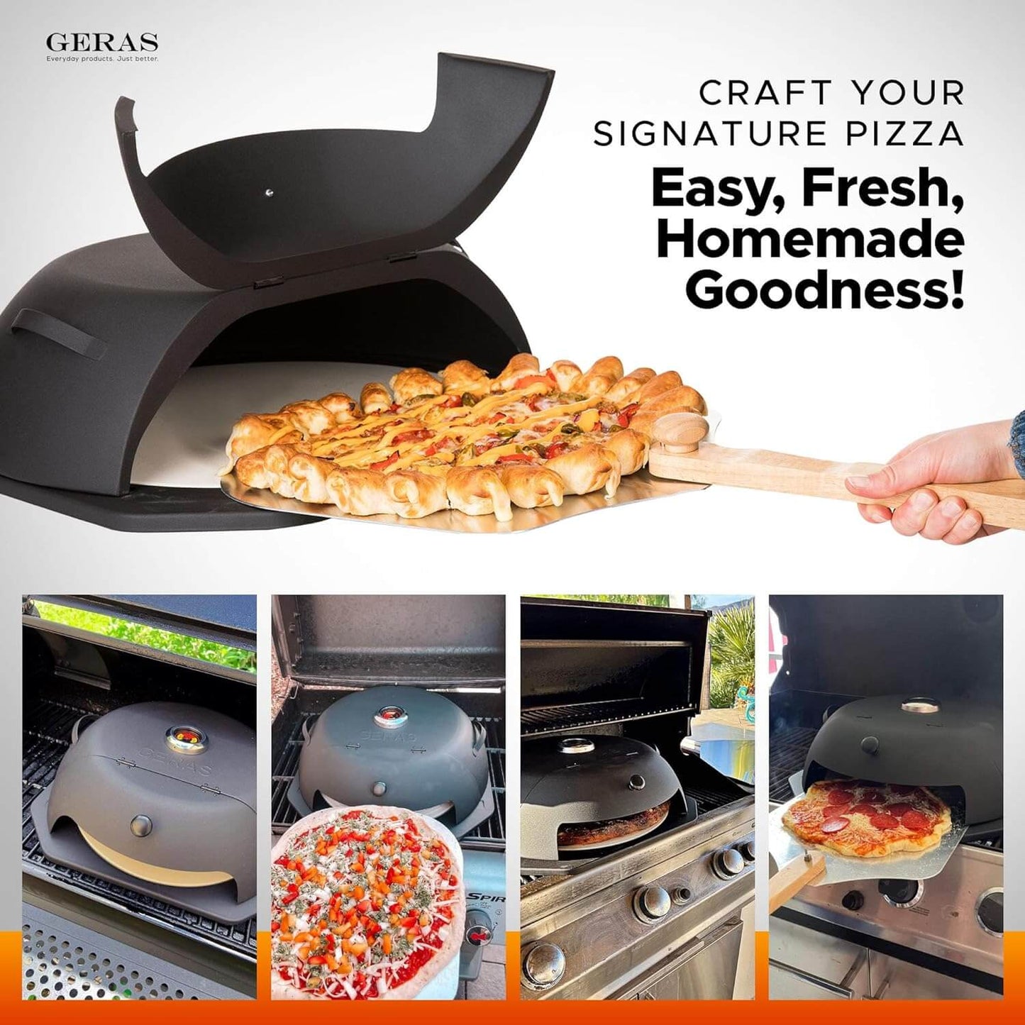 HeatGuard Pro Geras Pizza Oven for Grill