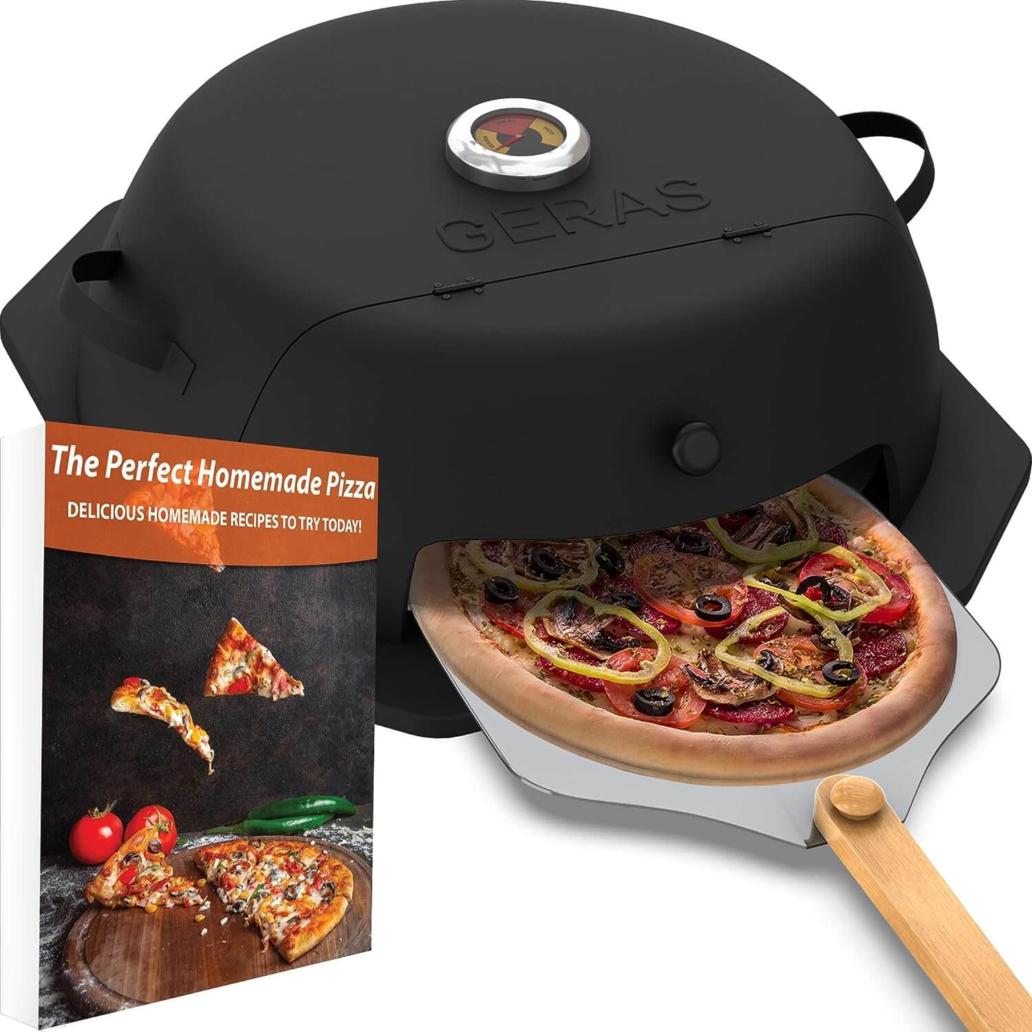Geras Grill Top Pizza Oven With Pizza Stone and Pizza Peel – Geras Club