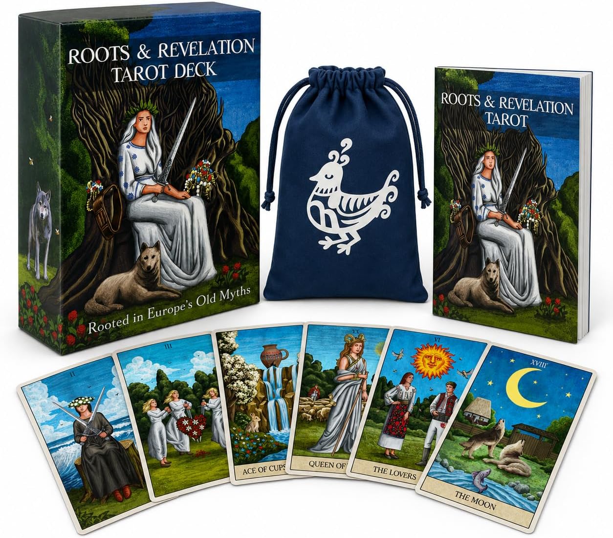 Geras Tarot Cards Deck with Guidebook, 78 Original Tarot Cards Inspired by East European Folklore