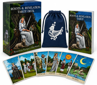 Geras Tarot Cards Deck with Guidebook, 78 Original Tarot Cards Inspired by East European Folklore