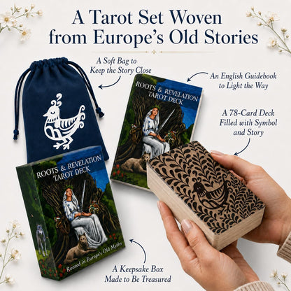 Geras Tarot Cards Deck with Guidebook, 78 Original Tarot Cards Inspired by East European Folklore