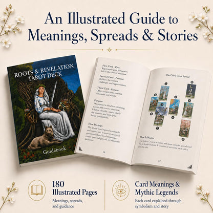 Geras Tarot Cards Deck with Guidebook, 78 Original Tarot Cards Inspired by East European Folklore