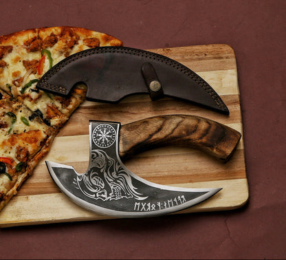 Hand-Forged Viking Pizza Cutter