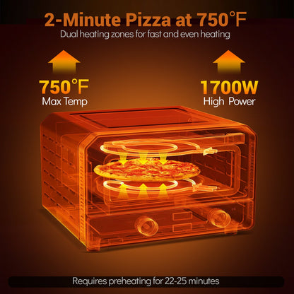 Indoor Countertop Electric Pizza Oven (12″)