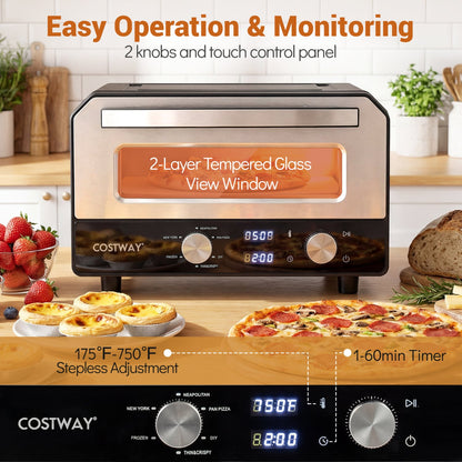 Indoor Countertop Electric Pizza Oven (12″)