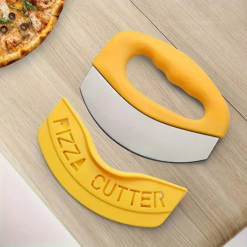 Ultra-sharp stainless steel rocker-arm pizza cutter