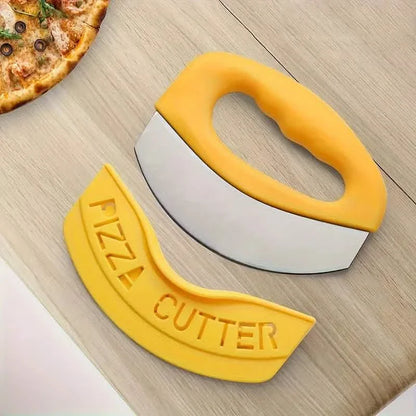 Ultra-sharp stainless steel rocker-arm pizza cutter