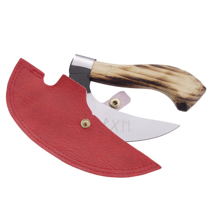 Axe Pizza Cutter Pizza Cutting Axe With Sharp Blades Viking Steel Pizza Axe With Wooden Handle Pizza Cutter Axe Rust Proof - Geras Club 0