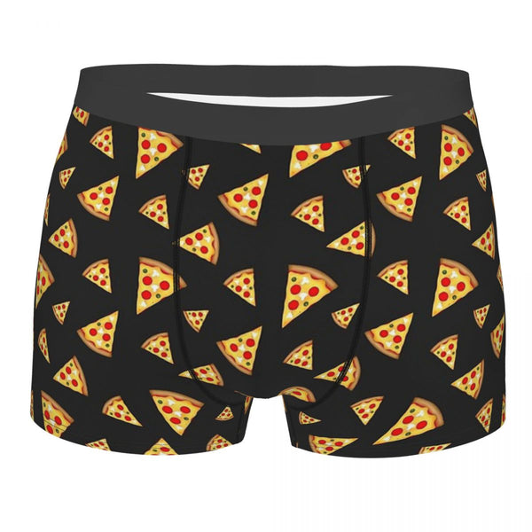 Pizza Underwear Men Funny Cute Underwear for Men Soft Polyester Spandex  Novelty Boxer Briefs Plus Size XL