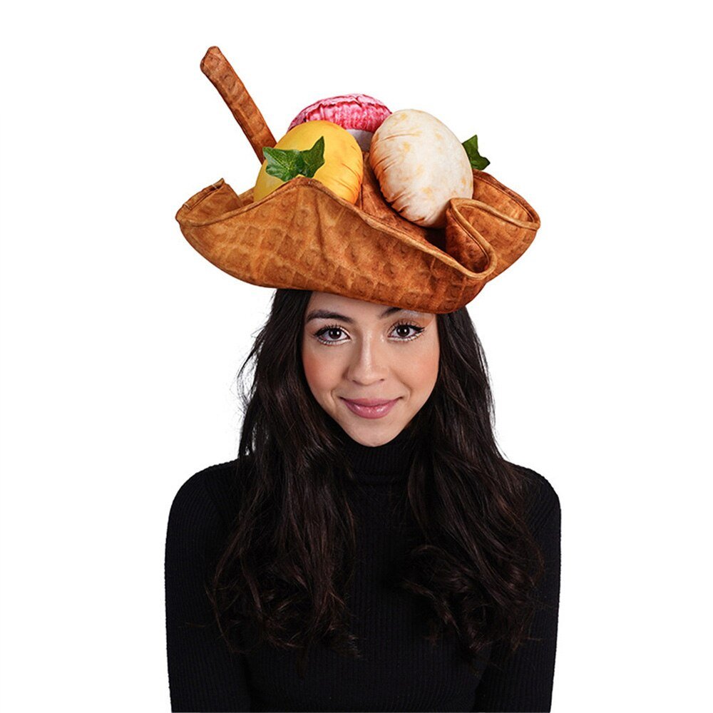 Funny Party Food Hats Pizza Hot Dog Pies Cactus Halloween Costume Party Dress Up Cosplay Props Novelty Fun Hat Party Supplies - Geras Club 0