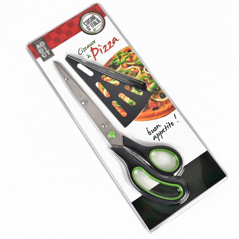 Pizza Scissors Knife Pizza Cutting Tool Stainless Steel Pizza Cutter Slicer Baking Tool Multi-Functional With Detachable Spatula - Geras Club 0