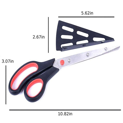Pizza Scissors Knife Pizza Cutting Tool Stainless Steel Pizza Cutter Slicer Baking Tool Multi-Functional With Detachable Spatula - Geras Club 0