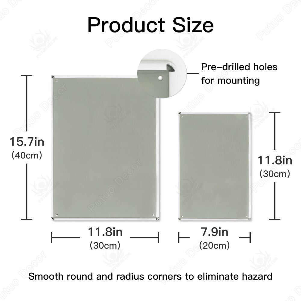 Putuo Decor Pizza Plaque Metal Vintage Tin Sign Retro Wall Art Poster for Cafe Bistro Restaurant Home Shop - Geras Club 0